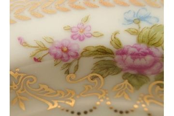 オールドノリタケ　NORITAKE　金彩　煌びやかなデザインが目を惹くボウル6客セット(花、フラワー、プレート、皿、洋食器、サラダ)(R-074112)