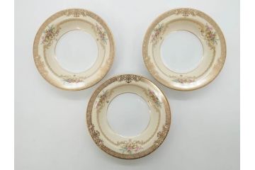 オールドノリタケ　NORITAKE　金彩　煌びやかなデザインが目を惹くボウル6客セット(花、フラワー、プレート、皿、洋食器、サラダ)(R-074112)