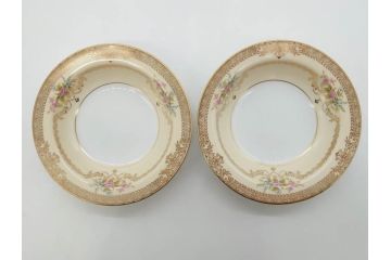 オールドノリタケ　NORITAKE　金彩　煌びやかなデザインが目を惹くボウル6客セット(花、フラワー、プレート、皿、洋食器、サラダ)(R-074112)