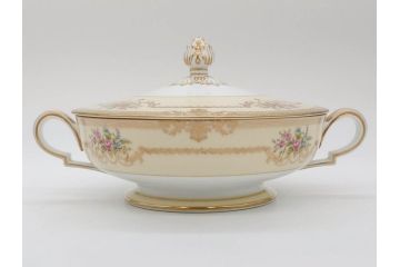 オールドノリタケ　NORITAKE　金彩　ゴールドの装飾が華やかさを演出するチューリン&シュガーポット(花、フラワー、ボンボン入れ、小物入れ、蓋物、洋食器)(R-074113)