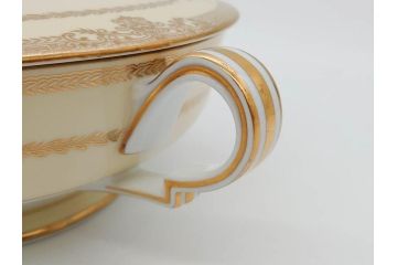 オールドノリタケ　NORITAKE　金彩　ゴールドの装飾が華やかさを演出するチューリン&シュガーポット(花、フラワー、ボンボン入れ、小物入れ、蓋物、洋食器)(R-074113)