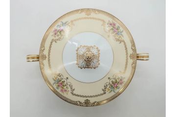 オールドノリタケ　NORITAKE　金彩　ゴールドの装飾が華やかさを演出するチューリン&シュガーポット(花、フラワー、ボンボン入れ、小物入れ、蓋物、洋食器)(R-074113)