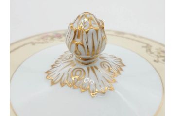 オールドノリタケ　NORITAKE　金彩　ゴールドの装飾が華やかさを演出するチューリン&シュガーポット(花、フラワー、ボンボン入れ、小物入れ、蓋物、洋食器)(R-074113)