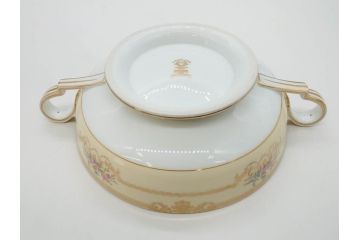 オールドノリタケ　NORITAKE　金彩　ゴールドの装飾が華やかさを演出するチューリン&シュガーポット(花、フラワー、ボンボン入れ、小物入れ、蓋物、洋食器)(R-074113)
