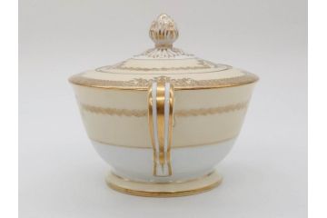 オールドノリタケ　NORITAKE　金彩　ゴールドの装飾が華やかさを演出するチューリン&シュガーポット(花、フラワー、ボンボン入れ、小物入れ、蓋物、洋食器)(R-074113)