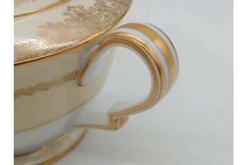 オールドノリタケ　NORITAKE　金彩　ゴールドの装飾が華やかさを演出するチューリン&シュガーポット(花、フラワー、ボンボン入れ、小物入れ、蓋物、洋食器)(R-074113)