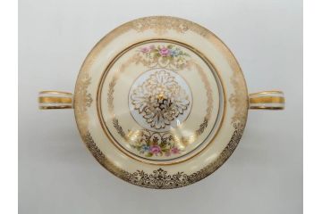 オールドノリタケ　NORITAKE　金彩　ゴールドの装飾が華やかさを演出するチューリン&シュガーポット(花、フラワー、ボンボン入れ、小物入れ、蓋物、洋食器)(R-074113)