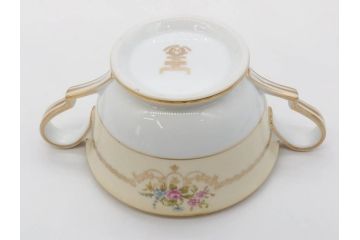 オールドノリタケ　NORITAKE　金彩　ゴールドの装飾が華やかさを演出するチューリン&シュガーポット(花、フラワー、ボンボン入れ、小物入れ、蓋物、洋食器)(R-074113)