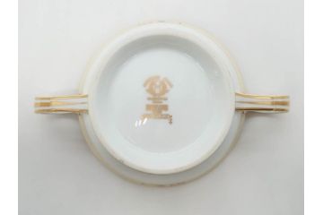 オールドノリタケ　NORITAKE　金彩　ゴールドの装飾が華やかさを演出するチューリン&シュガーポット(花、フラワー、ボンボン入れ、小物入れ、蓋物、洋食器)(R-074113)