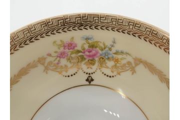 オールドノリタケ　NORITAKE　金彩　繊細なデザインがエレガントな雰囲気を醸し出すスープカップ&ソーサー3客セット(花、フラワー、C&S、洋食器)(R-074114)