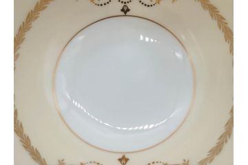 オールドノリタケ　NORITAKE　金彩　繊細なデザインがエレガントな雰囲気を醸し出すスープカップ&ソーサー3客セット(花、フラワー、C&S、洋食器)(R-074114)