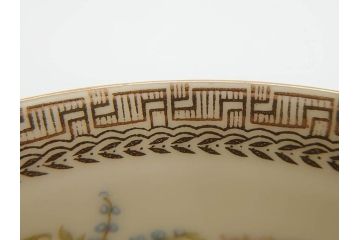 オールドノリタケ　NORITAKE　金彩　繊細なデザインがエレガントな雰囲気を醸し出すスープカップ&ソーサー3客セット(花、フラワー、C&S、洋食器)(R-074114)