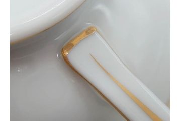 オールドノリタケ　NORITAKE　金彩　繊細なデザインがエレガントな雰囲気を醸し出すスープカップ&ソーサー3客セット(花、フラワー、C&S、洋食器)(R-074114)