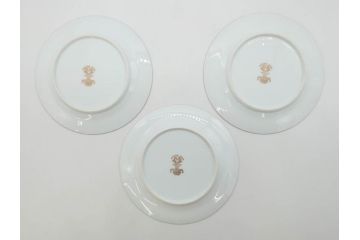 オールドノリタケ　NORITAKE　金彩　繊細なデザインがエレガントな雰囲気を醸し出すスープカップ&ソーサー3客セット(花、フラワー、C&S、洋食器)(R-074114)