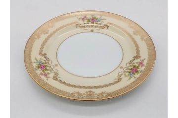 オールドノリタケ　NORITAKE　金彩　繊細なデザインがエレガントな雰囲気を醸し出すスープカップ&ソーサー3客セット(花、フラワー、C&S、洋食器)(R-074114)