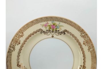 オールドノリタケ　NORITAKE　金彩　繊細なデザインがエレガントな雰囲気を醸し出すスープカップ&ソーサー3客セット(花、フラワー、C&S、洋食器)(R-074114)