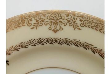 オールドノリタケ　NORITAKE　金彩　繊細なデザインがエレガントな雰囲気を醸し出すスープカップ&ソーサー3客セット(花、フラワー、C&S、洋食器)(R-074114)