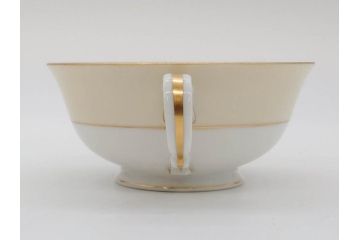 オールドノリタケ　NORITAKE　金彩　繊細なデザインがエレガントな雰囲気を醸し出すスープカップ&ソーサー3客セット(花、フラワー、C&S、洋食器)(R-074115)
