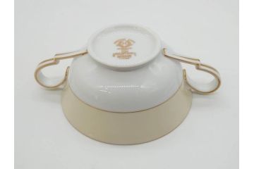 オールドノリタケ　NORITAKE　金彩　繊細なデザインがエレガントな雰囲気を醸し出すスープカップ&ソーサー3客セット(花、フラワー、C&S、洋食器)(R-074115)