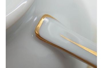 オールドノリタケ　NORITAKE　金彩　繊細なデザインがエレガントな雰囲気を醸し出すスープカップ&ソーサー3客セット(花、フラワー、C&S、洋食器)(R-074115)