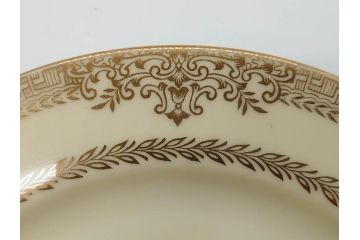オールドノリタケ　NORITAKE　金彩　繊細なデザインがエレガントな雰囲気を醸し出すスープカップ&ソーサー3客セット(花、フラワー、C&S、洋食器)(R-074115)