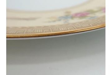 オールドノリタケ　NORITAKE　金彩　繊細なデザインがエレガントな雰囲気を醸し出すスープカップ&ソーサー3客セット(花、フラワー、C&S、洋食器)(R-074115)