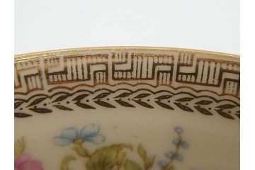 オールドノリタケ　NORITAKE　金彩　繊細なデザインがエレガントな雰囲気を醸し出すスープカップ&ソーサー3客セット(花、フラワー、C&S、洋食器)(R-074116)