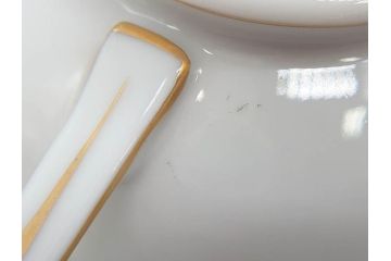 オールドノリタケ　NORITAKE　金彩　繊細なデザインがエレガントな雰囲気を醸し出すスープカップ&ソーサー3客セット(花、フラワー、C&S、洋食器)(R-074116)