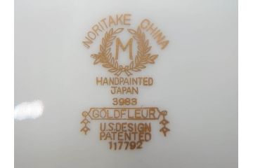 オールドノリタケ　NORITAKE　金彩　繊細なデザインがエレガントな雰囲気を醸し出すスープカップ&ソーサー3客セット(花、フラワー、C&S、洋食器)(R-074116)