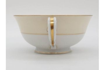 オールドノリタケ　NORITAKE　金彩　繊細なデザインがエレガントな雰囲気を醸し出すスープカップ&ソーサー3客セット(花、フラワー、C&S、洋食器)(R-074117)
