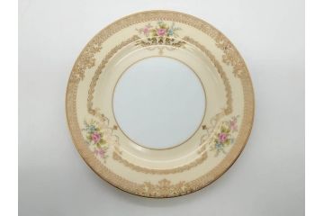 オールドノリタケ　NORITAKE　金彩　繊細なデザインがエレガントな雰囲気を醸し出すスープカップ&ソーサー3客セット(花、フラワー、C&S、洋食器)(R-074117)