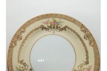 オールドノリタケ　NORITAKE　金彩　繊細なデザインがエレガントな雰囲気を醸し出すスープカップ&ソーサー3客セット(花、フラワー、C&S、洋食器)(R-074117)