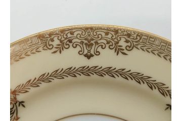 オールドノリタケ　NORITAKE　金彩　繊細なデザインがエレガントな雰囲気を醸し出すスープカップ&ソーサー3客セット(花、フラワー、C&S、洋食器)(R-074117)