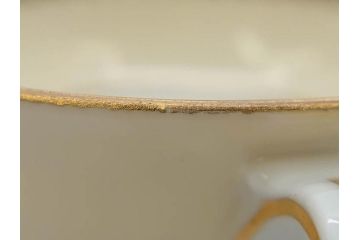 オールドノリタケ　NORITAKE　金彩　繊細なデザインがエレガントな雰囲気を醸し出すスープカップ&ソーサー3客セット(花、フラワー、C&S、洋食器)(R-074117)