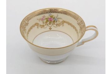 オールドノリタケ　NORITAKE　金彩　ティータイムが華やかになるティーカップ&ソーサー3客セット(花、フラワー、C&S、洋食器)(R-074118)
