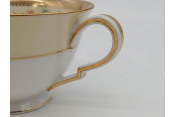 オールドノリタケ　NORITAKE　金彩　ティータイムが華やかになるティーカップ&ソーサー3客セット(花、フラワー、C&S、洋食器)(R-074118)