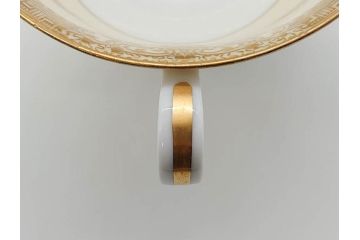 オールドノリタケ　NORITAKE　金彩　ティータイムが華やかになるティーカップ&ソーサー3客セット(花、フラワー、C&S、洋食器)(R-074118)