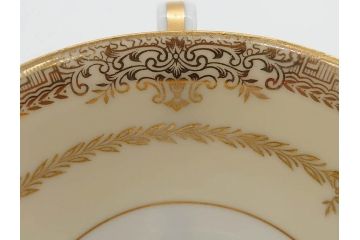オールドノリタケ　NORITAKE　金彩　ティータイムが華やかになるティーカップ&ソーサー3客セット(花、フラワー、C&S、洋食器)(R-074118)