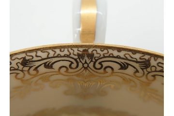 オールドノリタケ　NORITAKE　金彩　ティータイムが華やかになるティーカップ&ソーサー3客セット(花、フラワー、C&S、洋食器)(R-074118)