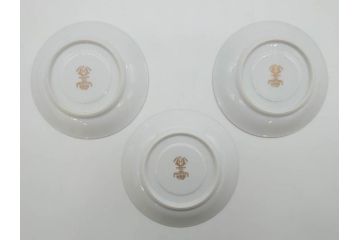 オールドノリタケ　NORITAKE　金彩　ティータイムが華やかになるティーカップ&ソーサー3客セット(花、フラワー、C&S、洋食器)(R-074118)