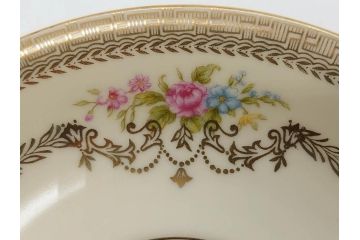 オールドノリタケ　NORITAKE　金彩　ティータイムが華やかになるティーカップ&ソーサー3客セット(花、フラワー、C&S、洋食器)(R-074118)