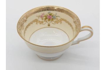 オールドノリタケ　NORITAKE　金彩　ティータイムが華やかになるティーカップ&ソーサー3客セット(花、フラワー、C&S、洋食器)(R-074119)
