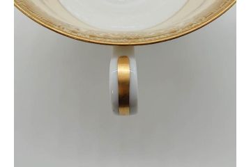 オールドノリタケ　NORITAKE　金彩　ティータイムが華やかになるティーカップ&ソーサー3客セット(花、フラワー、C&S、洋食器)(R-074119)