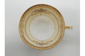 オールドノリタケ　NORITAKE　金彩　ティータイムが華やかになるティーカップ&ソーサー3客セット(花、フラワー、C&S、洋食器)(R-074119)