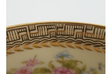 オールドノリタケ　NORITAKE　金彩　ティータイムが華やかになるティーカップ&ソーサー3客セット(花、フラワー、C&S、洋食器)(R-074119)