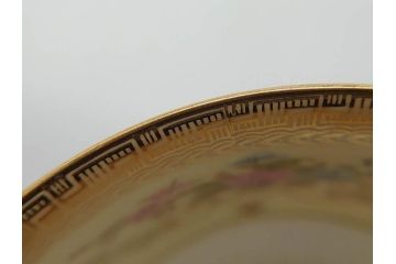 オールドノリタケ　NORITAKE　金彩　ティータイムが華やかになるティーカップ&ソーサー3客セット(花、フラワー、C&S、洋食器)(R-074119)
