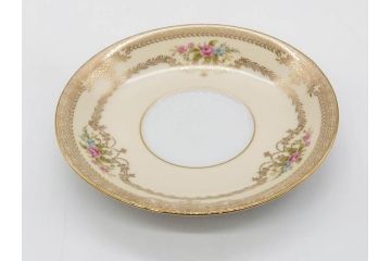オールドノリタケ　NORITAKE　金彩　ティータイムが華やかになるティーカップ&ソーサー3客セット(花、フラワー、C&S、洋食器)(R-074119)