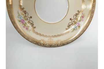 オールドノリタケ　NORITAKE　金彩　ティータイムが華やかになるティーカップ&ソーサー3客セット(花、フラワー、C&S、洋食器)(R-074119)