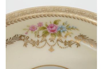 オールドノリタケ　NORITAKE　金彩　ティータイムが華やかになるティーカップ&ソーサー3客セット(花、フラワー、C&S、洋食器)(R-074119)