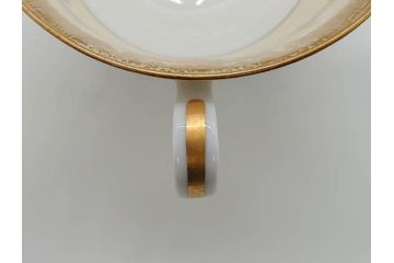 オールドノリタケ　NORITAKE　金彩　ティータイムが華やかになるティーカップ&ソーサー4客セット(花、フラワー、C&S、洋食器)(R-074120)